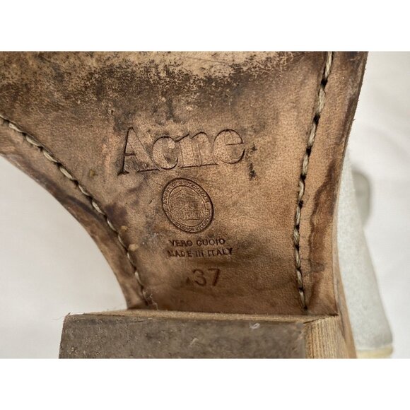 ACNE Studios Donna Brown Colorblock Leather Suede Western Ankle Boots Sz 37 - Picture 4 of 11